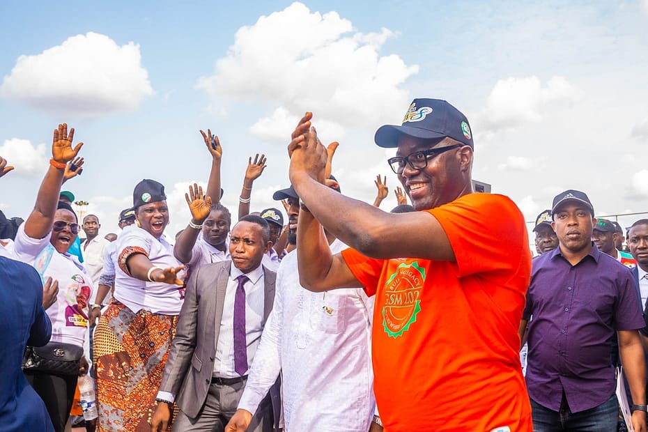 Governor Seyi Makinde at the Oyo PDP Governorship primary election on May 25, 2022